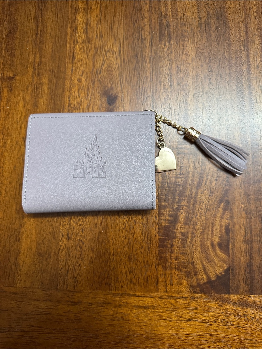 Lilac Castle Embossed Tassel Wallet